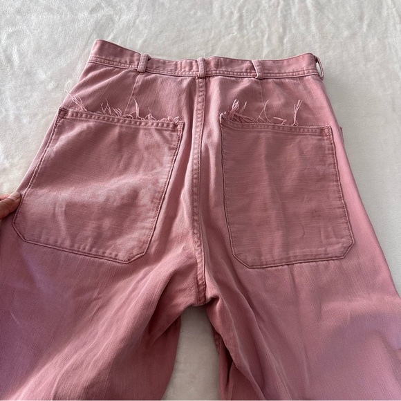 Madewell x As Ever Brancusi Pink Wide Leg High Waist Pants Size 25 - Picture 10 of 14